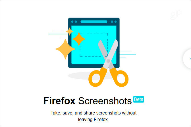 „Firefox“ ekrano kopijų beta versija