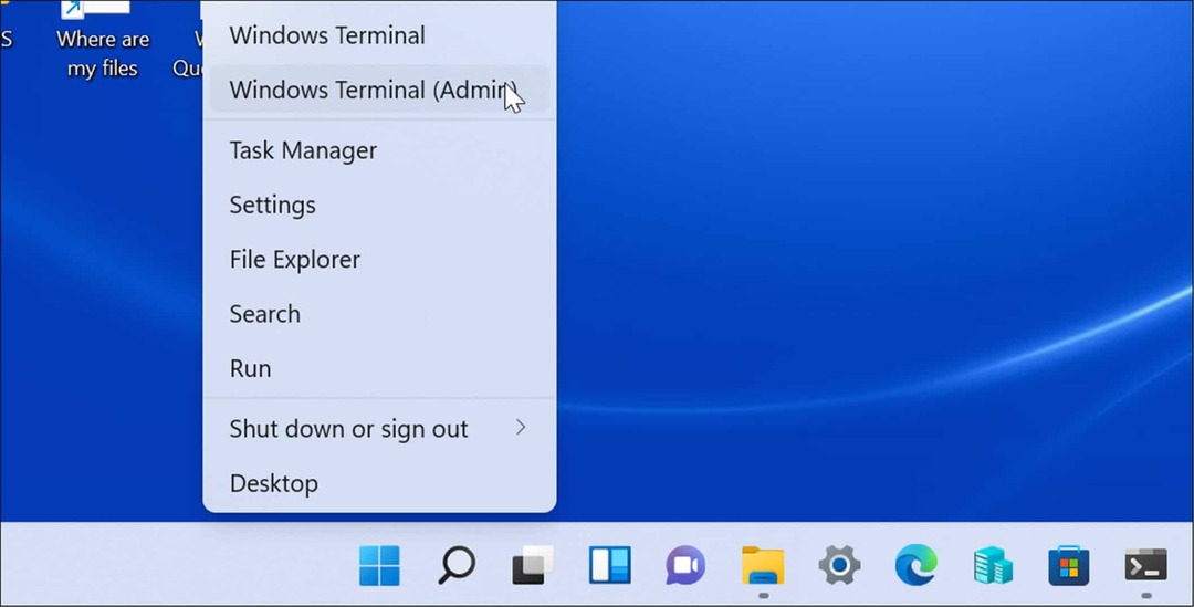 „Windows“ terminalo administratorius „Windows 11“.