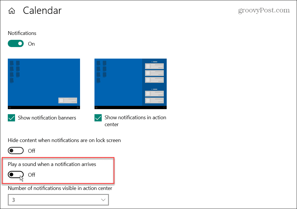 Išjunkite programų pranešimų garsus sistemoje „Windows“.