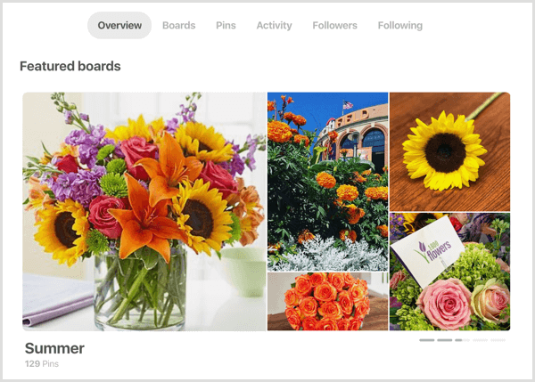 „Pinterest“ profilio skilties „Panašios lentos“ pavyzdys