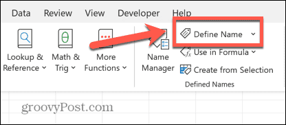 Excel apibrėžti pavadinimą mygtukas