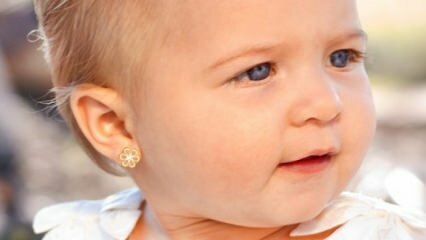 Kada turėtų būti pradurtos kūdikių ausys?