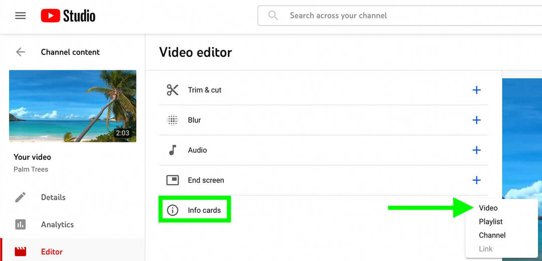 kaip-pridėti-informacijos kortelę-į-jūsų-youtube-video-shorts-addating-info-card-links-video-editor-example-18