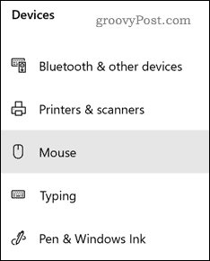 „Windows“ pelės nustatymų parinktis