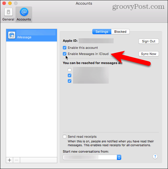 Įjunkite pranešimus „iCloud“ „Mac“
