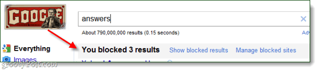 „google“ paieška 3 užblokuoti rezultatai
