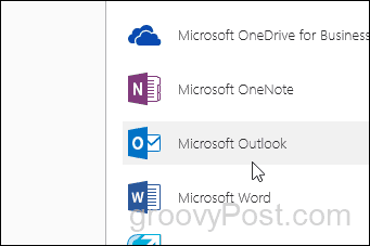 pridėkite naują konfigūraciją prie pelės mygtuko „Outlook 2“