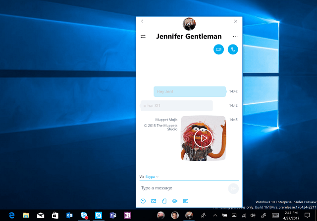 „Windows 10“ peržiūra „Build 16184“ grąžina funkciją „Mano žmonės“
