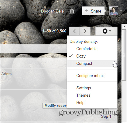 „Gmail“ kompaktiškas