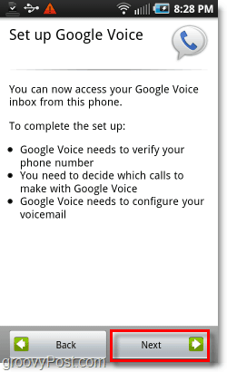 „Google Voice“ prisijungimas naudojant „Android“ mobiliesiems