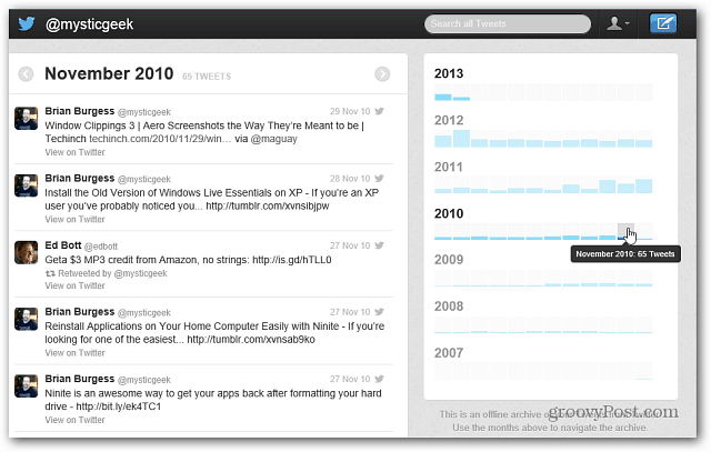 Kaip atsisiųsti ir naudoti visą „Twitter“ istorijos archyvą