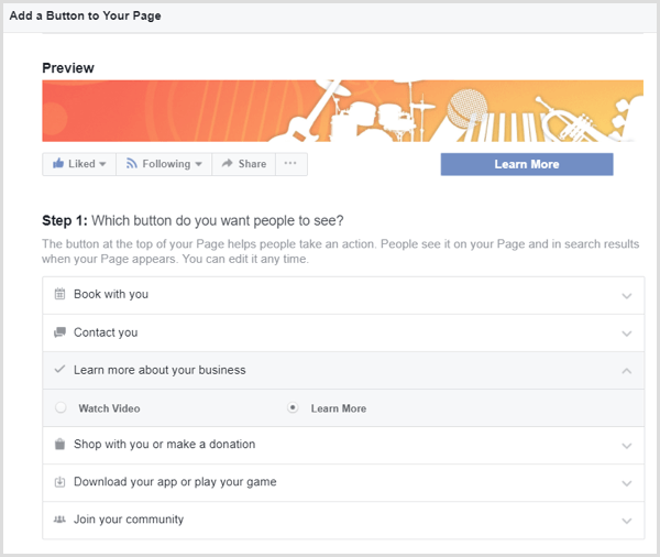 „Facebook“ pridėkite raginimo veikti mygtuką puslapyje