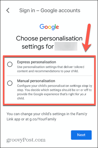 gmail vaiko paskyros personalizavimas