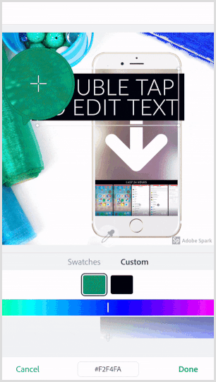 „Adobe Spark Post“ akių lašintuvo įrankis