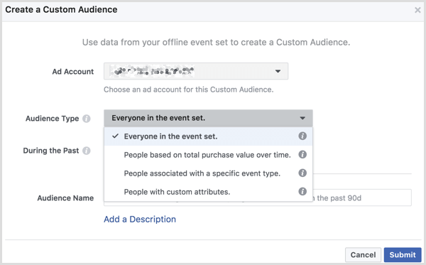 „Facebook“ sukurkite pasirinktinę auditoriją iš renginio neprisijungę