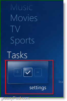 „Windows 7 Media Center“ - spustelėkite užduotis> <noscript> <img style =