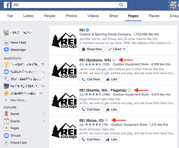Patvirtintos vietinės įmonės „Facebook“ paieškos rezultatuose ir puslapyje šalia savo vardo gauna pilką patvirtinimo ženklelį.