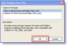 Sukurkite naują „Outlook“ duomenų failą:: groovyPost.com