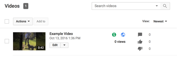 iš „YouTube“ vaizdo įrašų, iš kurių gaunama pajamų, rodomas žalias dolerio ženklas