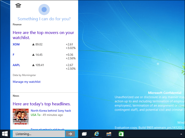 „Cortana“ darbalaukis