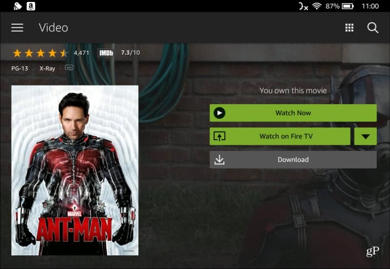 „Fire HD 10“ per TV žiūrėkite dabar „Video“