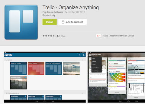 „trello“ programa