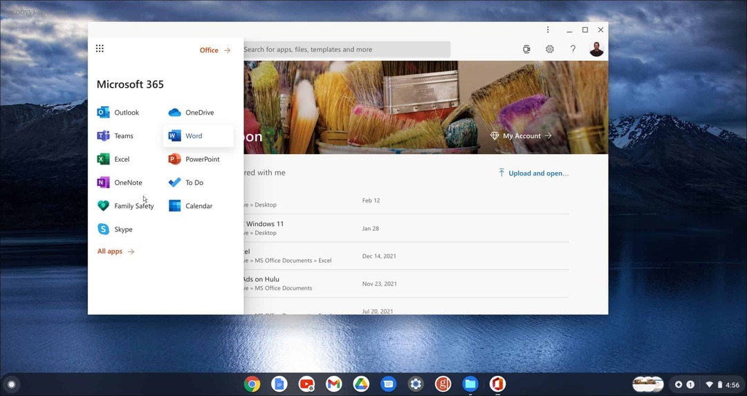 paleiskite „Microsoft Office“ naudodami „Chromebook“.