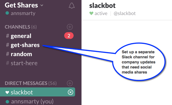 „Slack“ leidžia jums kurti kanalus, kad galėtumėte organizuoti pokalbius skirtingoms darbuotojų grupėms.