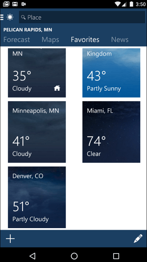 „Android MSN Weather App“
