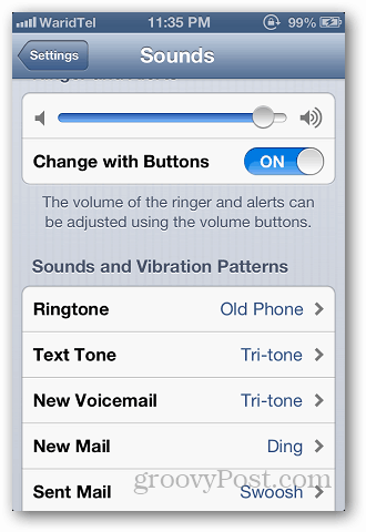 Naudokite pasirinktinį skambėjimo toną „iPhone 2“