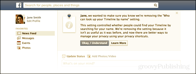 „Facebook“ pašalina privatumo parinktį paslėpti profilį nuo paieškos