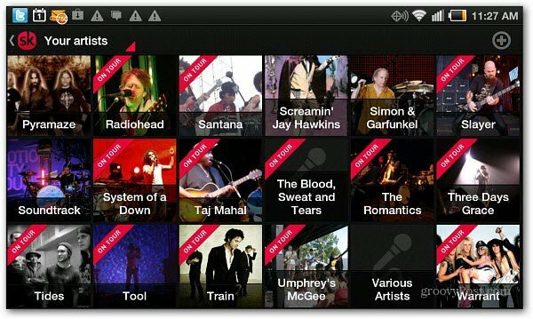 „SongKick“ dabar turi „Android“ programą
