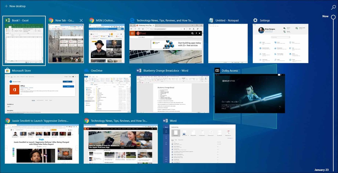 „Chrome“ veiklos „Windows 10“ laiko juosta