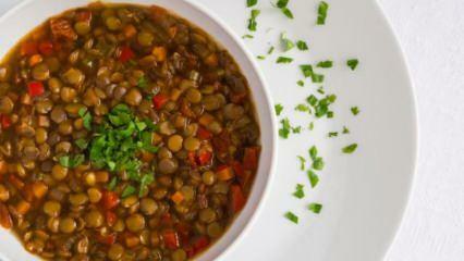 Ar žaliųjų lęšių sriuba priauga svorio? Mažo kaloringumo lęšių sriubos receptas