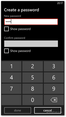 „Windows Phone 8“ tinkinti užrakinimo ekrano slaptažodį