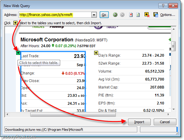 pasirinkite duomenų lenteles, skirtas naudoti „Excel“ 2010 m