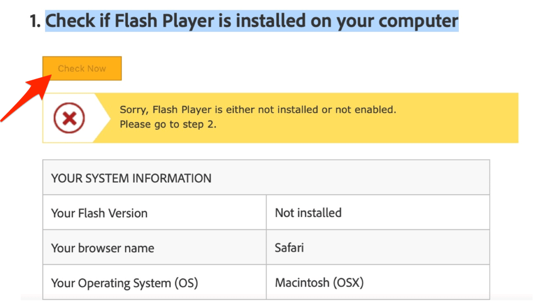 Patvirtinkite „Adobe Flash“ pašalinimą