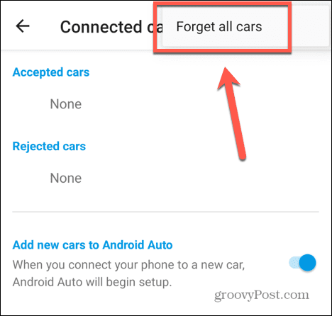 Android auto pamiršti visus automobilius
