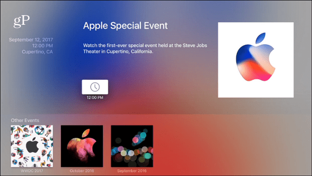 „Apple“ specialus įvykis „Apple TV“