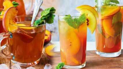 Kaip namuose pasigaminti lengviausią šaltą persikų arbatą? Patarimai, kaip pasigaminti persikų šaltos arbatos