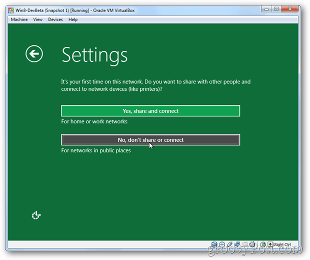 „VirtualBox Windows 8“ diegimo sąranka bendrinama, ar ne dalijamasi sąranka?
