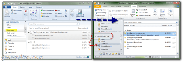 Eksportuokite „Windows Mail“ į „Outlook Exchange“