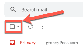 „Gmail“ pasirinkimas el. Pašto mygtukas