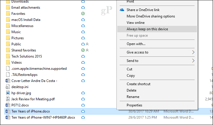 Kaip įjungti ir naudoti „OneDrive“ failus pagal pareikalavimą „Windows 10“