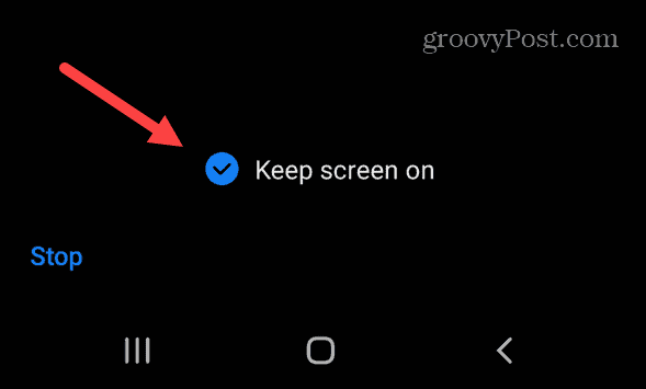 išlaikyti ekraną „Android“.