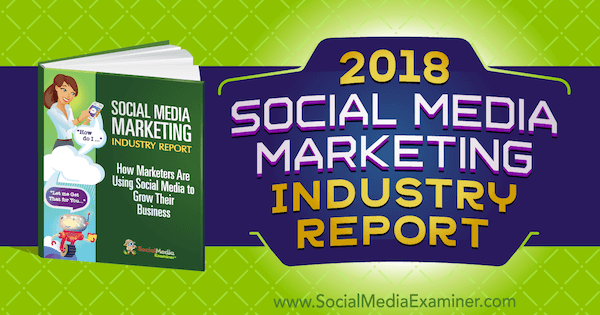 2018 m. Socialinės žiniasklaidos rinkodaros pramonės ataskaita apie socialinės žiniasklaidos egzaminuotoją.