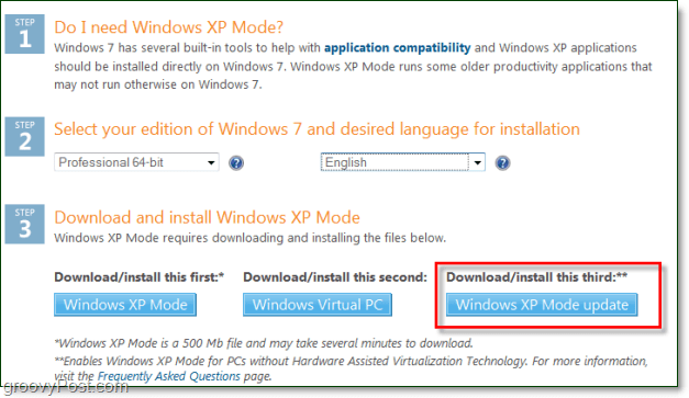 Paleiskite „Windows 7 XP“ režimą be aparatūros virtualizacijos