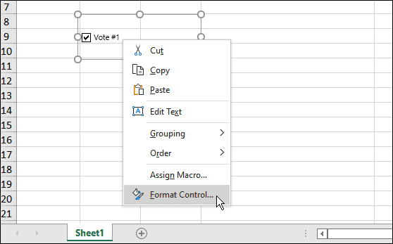 Įterpkite žymimąjį laukelį „Microsoft Excel“.