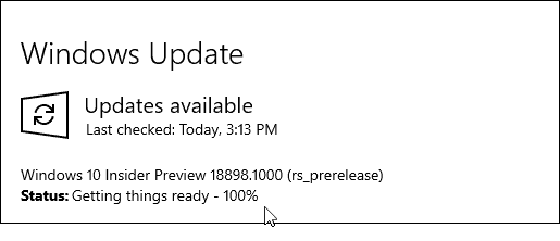 „Windows 10 20H1 Build 18898“