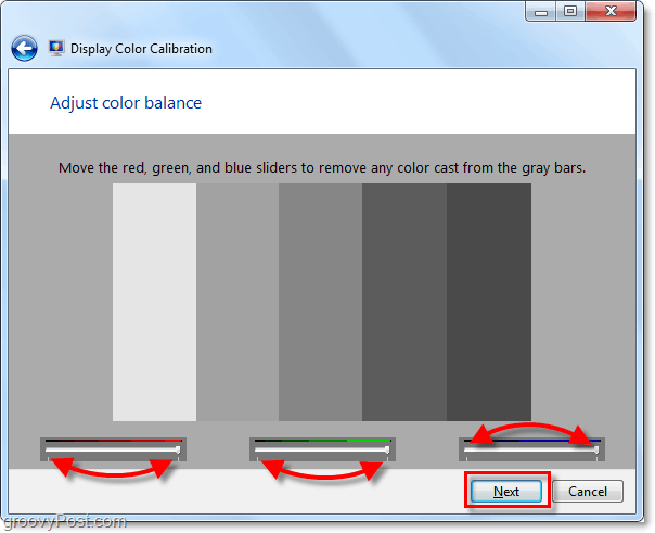 „Windows 7“ ekrano spalvos kalibravimas naudojant „dccw.exe“